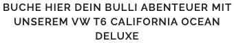 BUCHE HIER DEIN BULLI ABENTEUER MIT UNSEREM VW T6 CALIFORNIA OCEAN DELUXE